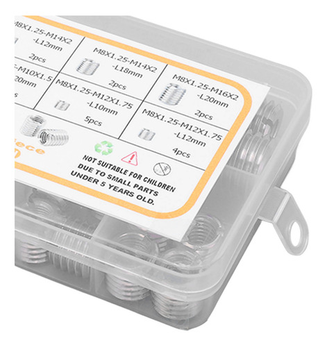 Inserto Roscado, Kit Surtido De 33 Piezas, M8 X 1,25, Acero