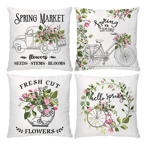 Juego De Fundas Decorativas J Pillowcase Para Primavera De 2