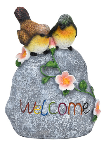 Figura De Pájaro De Bienvenida, Escultura De Doble Gorrión,