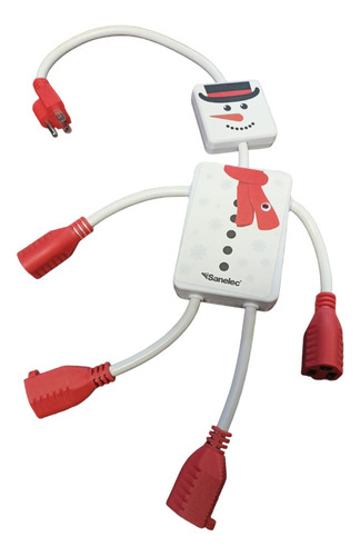 4 Pzs Multicontacto Supresor Blanco Sanelec