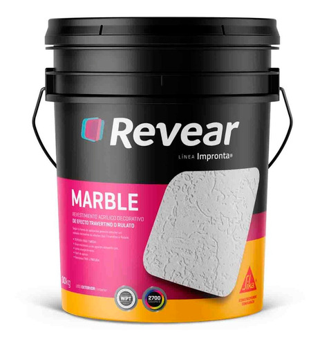 Revear Marble Revestimiento Acrilico Tambor 300kg Rex