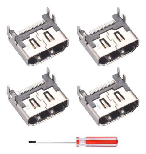 4 X Reparacion Parte Puerto Hdmi Socket Interfaz Conector Re