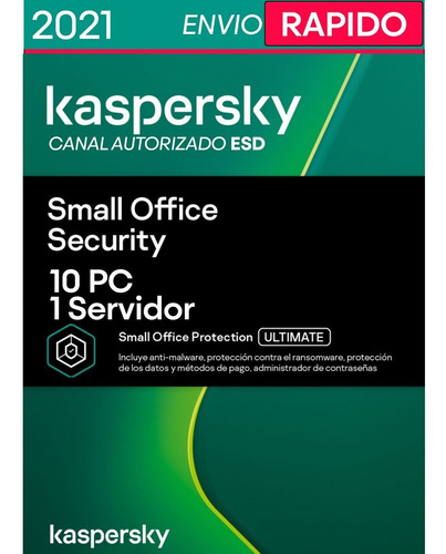 Imagen 1 de 3 de Kaspersky Small Office Security 1 Servidor + 10 Pcs 1 Año