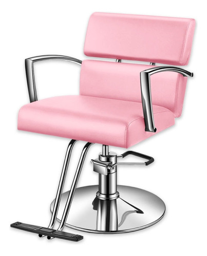 Sillón De Peluquería Barbería Silla Peluquero Misuri Rosa