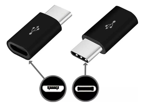 Imagen 2 de 5 de Adaptador Netmak Tipo Usb C Macho A Micro Usb Hembra 2.0