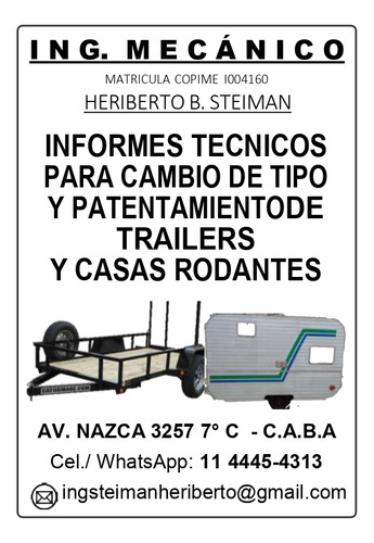 Informes Tecnicos Para Patentamiento Y Cambio De Tipo