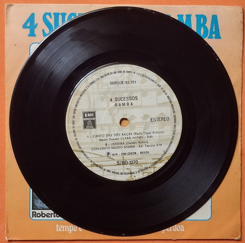 Compacto 4 Sucessos Samba Clara Nunes Paulinho Da Viola 1976
