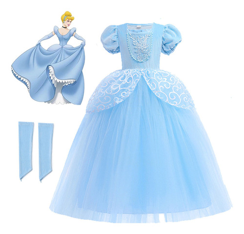 Vestido De Cenicienta For Niñas, Disfraz De Cumpleaños, Dis