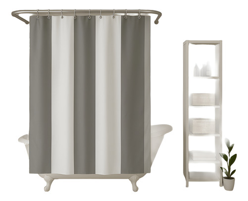 Cortina De Baño-diseño-70 Micrones-antihongos-peva Blanco Calma Urbana