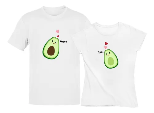 cambiar Endurecer deberes Playeras De Parejas Dúo Aguacates Personalizada Novios Amor