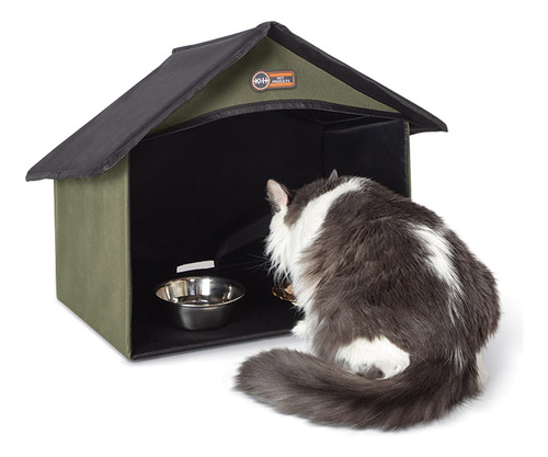K&h Pet Products Refugio Para Gatos Al Aire Libre Para Alime