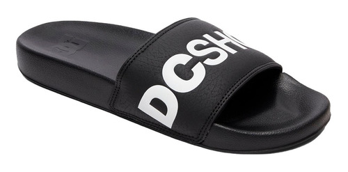 Sandalia Dc Shoes Slide Para Caballero Color Negro Blanco