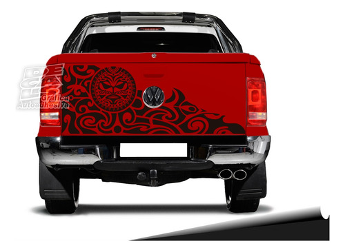 Calco Vw Amarok Porton Maori Negro Brillante