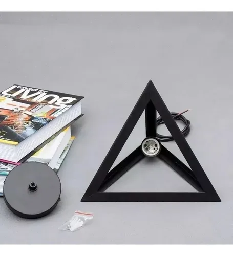Lamparas Colgante Triangulo Hierro Industrial E27