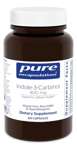 Indole-3-carbinol 400 Mg Pure Encapsulations 60 Cápsulas