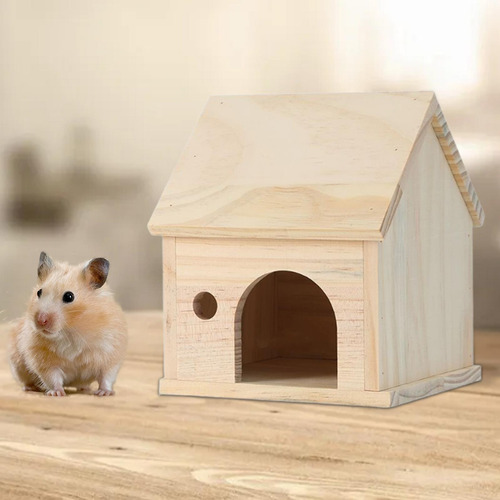 Escondite De Hámster De Madera, Animales Pequeños Estilo A