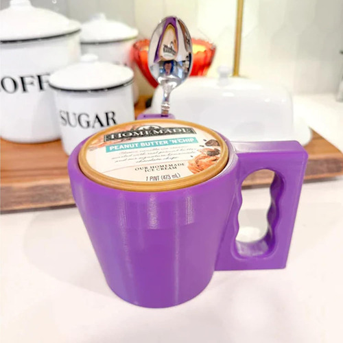 Pintas De Helado Reutilizables Impresas En 3d, Mango Anticon