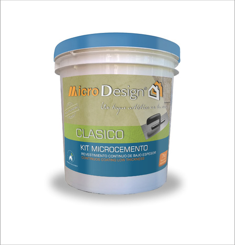 Microcemento Microdesign® Premium 10m2 18kg C/ Hidrolaca Pu