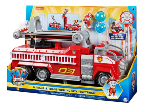 Paw Patroll Carro De Bombero De Marshall 