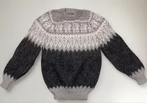 Comprar Sweater Lana De Alpaca Llamitas Y Hojas Niños Talle 2