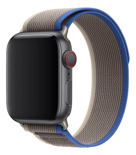 Correa Trail Para Apple Watch 38 / 40 / 41 mm - Color Gris / Azul - Todas Las Series