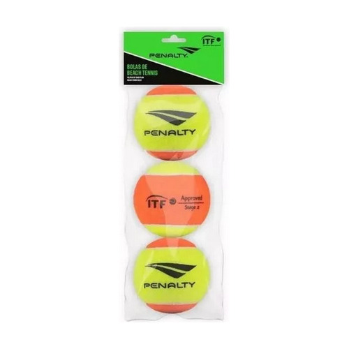 Bola Beach Tennis Penalty Kit Com Três Unidades Stage 2