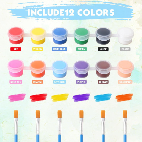 Qilery, Juego De 1400 Piezas, 12 Colores, 0.1 Oz
