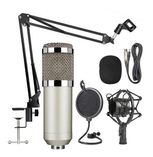 Microfono Condenser Araña Anti Pop Kit Podcast Radio Oferta