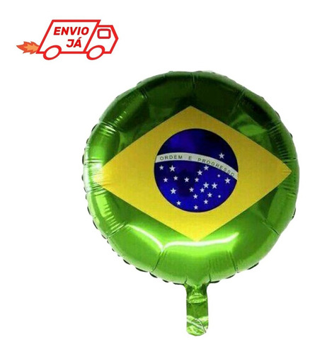 Imagem 1 de 1 de Balão Metalizado Bandeira Brasil