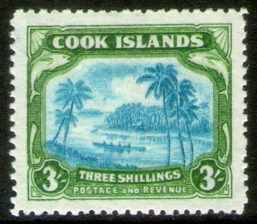 Cook Is. Sello Nuevo Navegando En Canoa X 3 Schillings 1944+