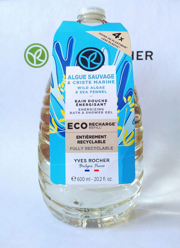 Gel De Ducha Corporal Yves Rocher Alga Salvaje Hinojo Marino