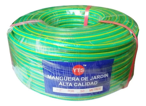 Manguera Jardín Flexible - Reforzada - 1/2 Pulgada 50 Metros Color Verde