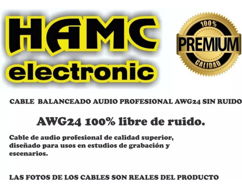 Cable Mini Plug A 2canon Balanceados Macho 2 Mts Profesional