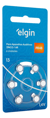 6pcs Bateria Para Aparelho Auditivo 1.45v Pr48 13 Elgin