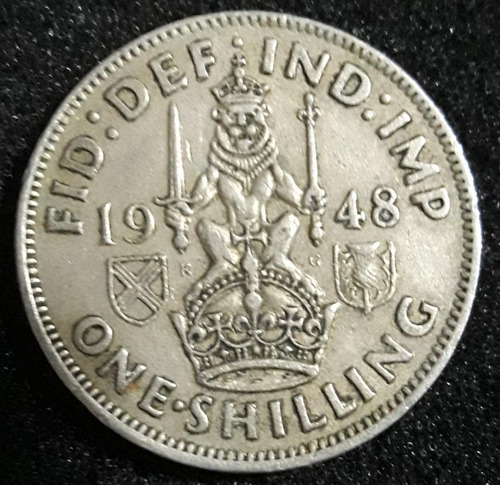 Moeda One Shilling Ano 1948 Reino Unido