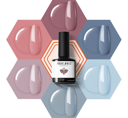 Esmaltes Para Uñas  De Gel, 6 Colores - L a $17317