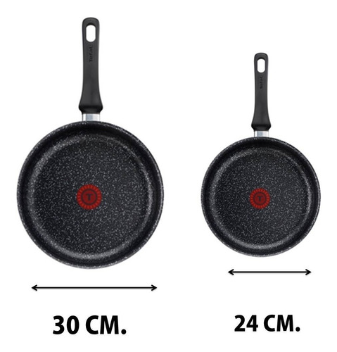 Juego De Sartenes 2 Pz 24/30 Cm T-fal Xl Intense C3849082