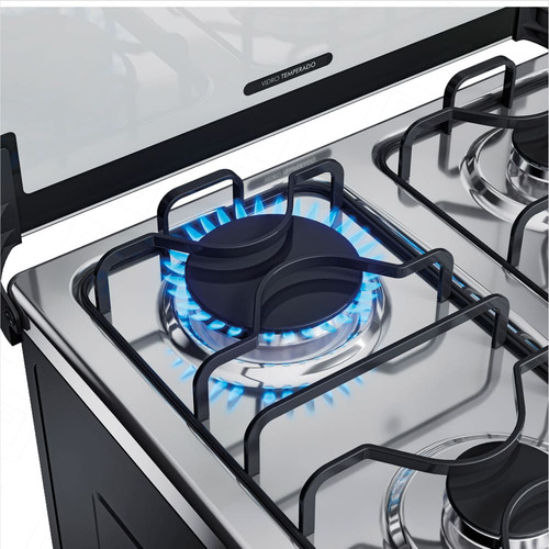 Fogão Dako Magister Inox Style A Gás 4 Boca Mesa Inox-bivolt