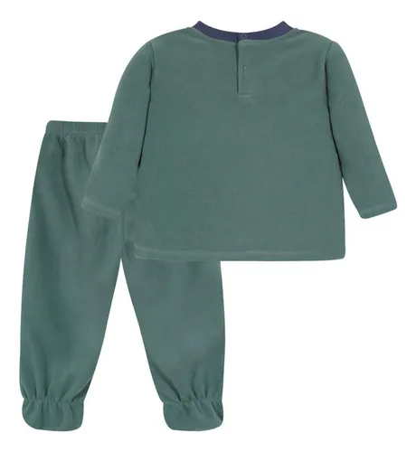 Pijama Bebé Niño Conjunto Polar Sustentable Verde H2o Wear