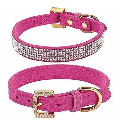 Lovpe Collar De Perros Rhinestone,golden Diamantes De Pnqzu