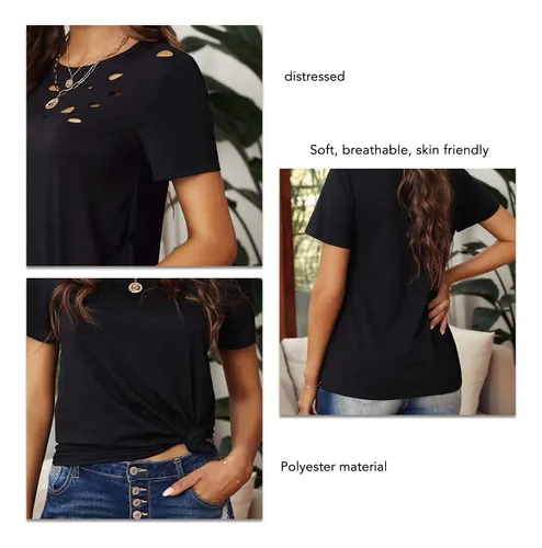 Camisetas rasgadas mujer sale