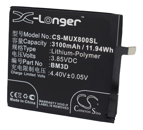 Acumulador P/ Xiaomi Mi 8 Se 3100 Mah Part No Bm3d 3.85v