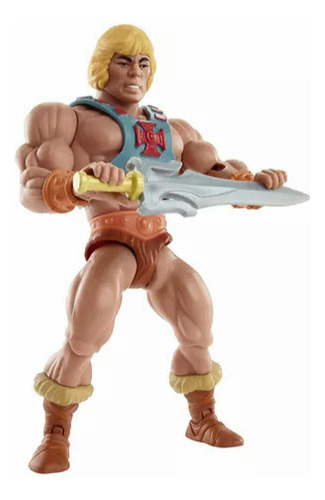 He-man Versión Mattel Cabeza Retro, 14 Cm. 20 Movidas. (Usado)