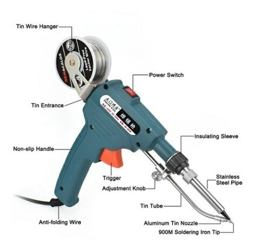 Pistola De Solda Automática De Solda Manual Aquecida Interna