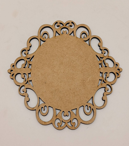 Imagem 2 de 6 de Placa Moldura Escapulário 10 Cm Mdf Cru - 10 Unidades
