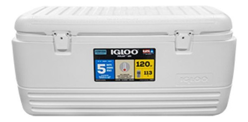 Hielera Igloo Polar 120 Qt (113,56 L) Conserva El Frío Por H Blanco