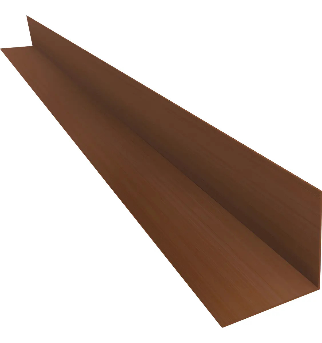 Perfil PVC Angulo 90° L Cielorraso Plasbil PGU 3m 25mm Color Caoba