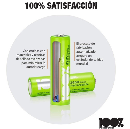Baterias Pilas Aa Peakpower 2300mah Recargables