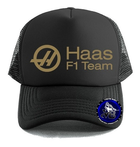 Gorra F1 Scuderia Haas Dorado Trucker (gorrasvienebien)