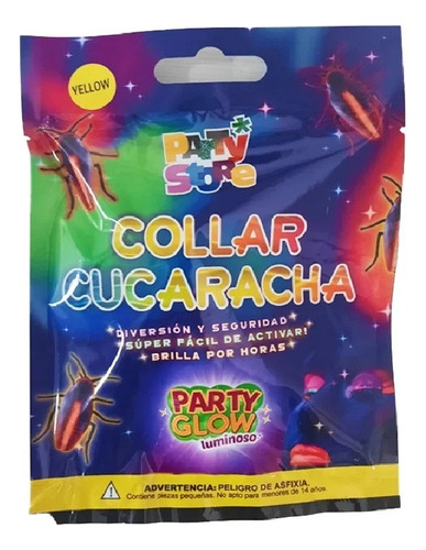 Collar Cucaracha Luminosa Quimica Carnaval Carioca X 50 Un